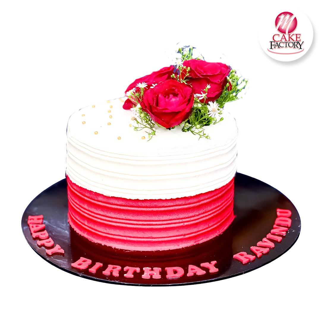 Red Roses Birthday Cake