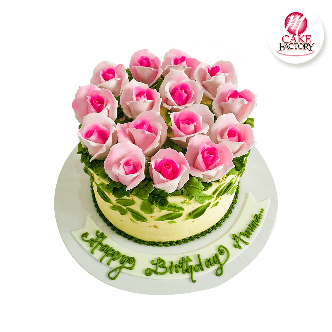 Rose Flower Birthday Cake (1.5kg)